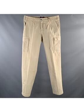 MASON Size 34 Khaki Cotton Cargo Casual Pants